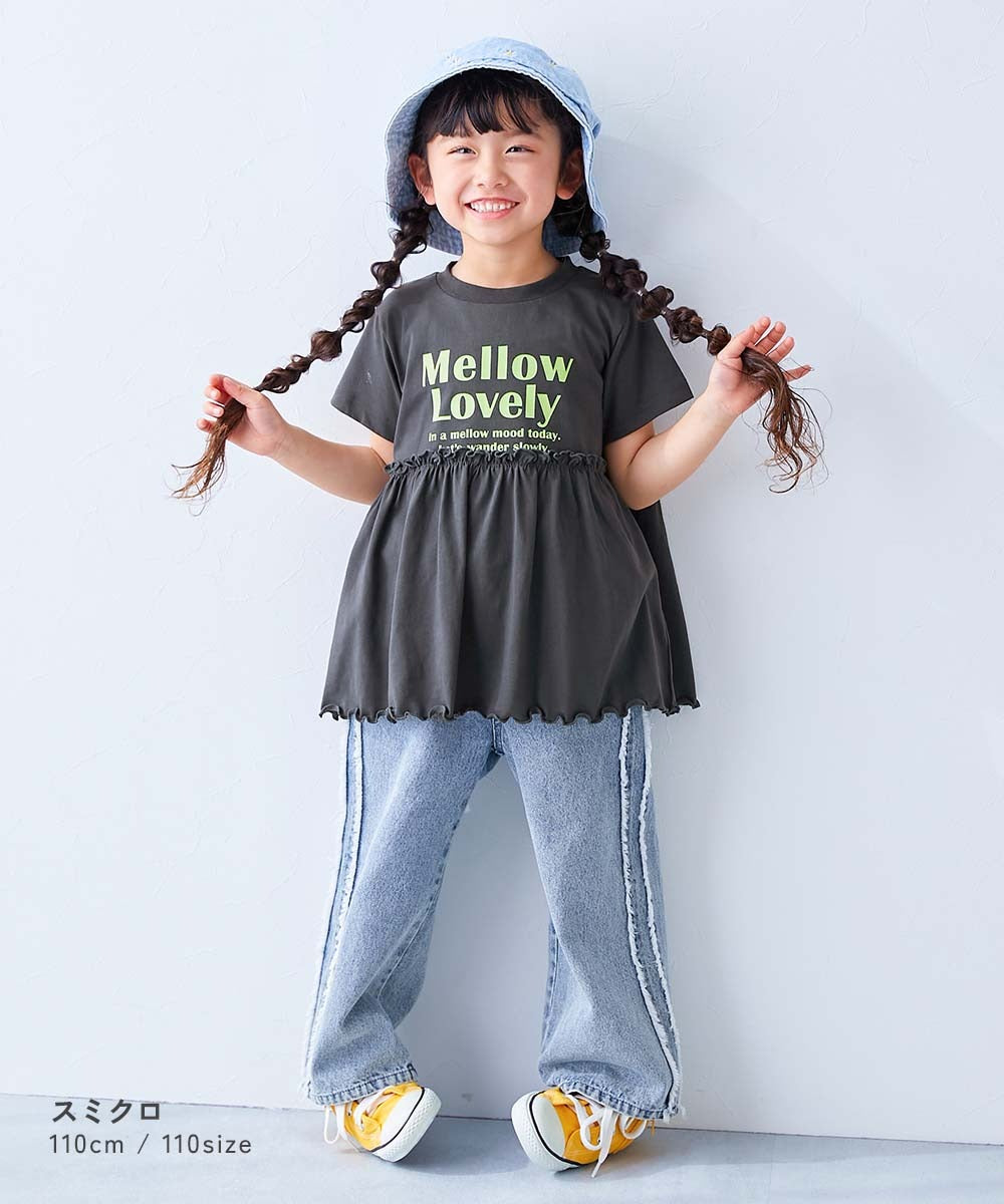 日本童裝 dev!rock A字型logo印花短袖上衣 100-160cm 女童款 夏季 TOPS