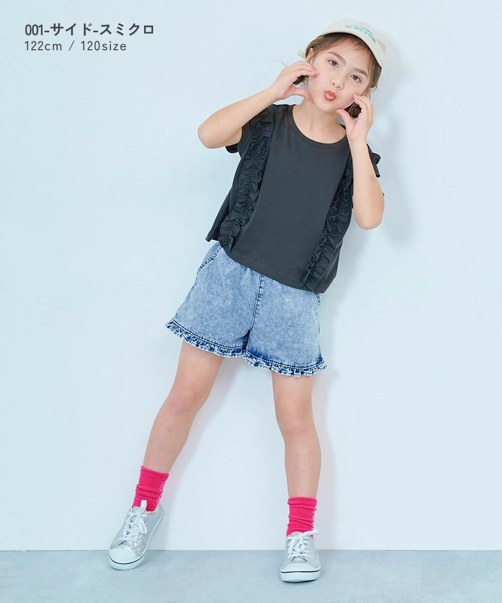 日本童裝 dev!rock 荷葉邊上衣 100-160cm 女童款 夏季 TOPS