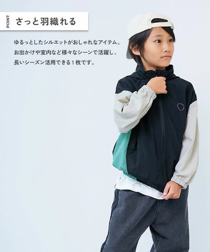 Japanese children's clothing dev!rock waterproof series stand collar thin jacket 100-160cm boys/girls spring and summer outerwear