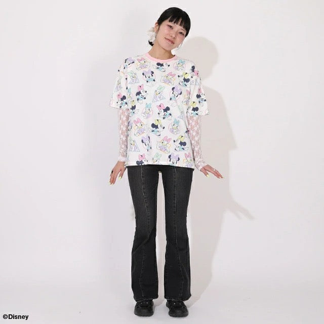 Japanese BDL x Disney parent-child print tops (80-150cm) for boys and girls (summer TOPS) 
