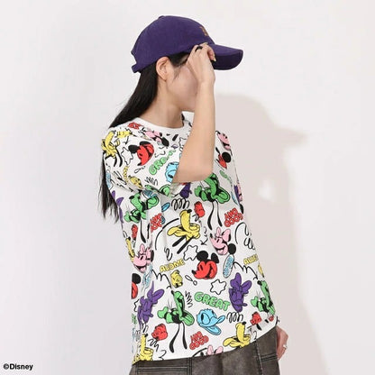 Japanese BDL x Disney parent-child print tops (80-150cm) for boys and girls (summer TOPS) 