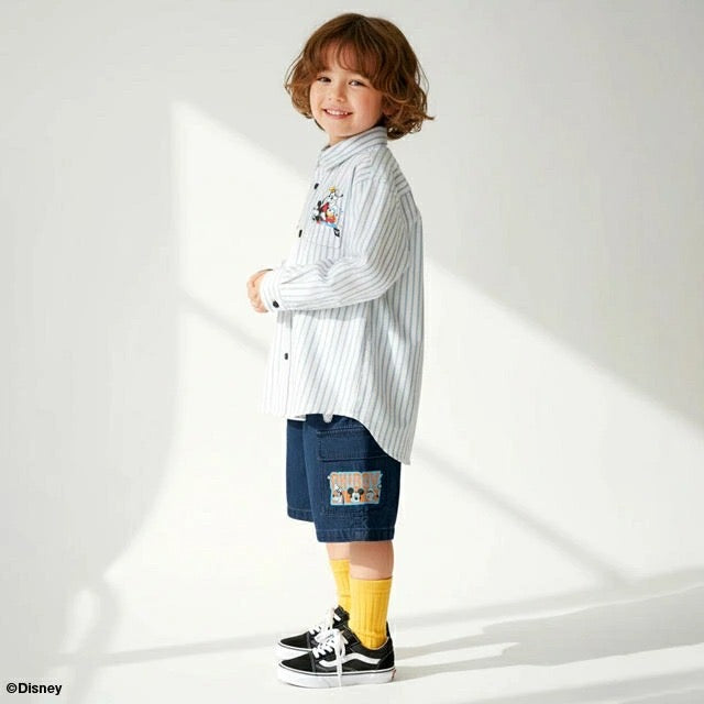 Japanese BDL x Disney parent-child print tops (80-150cm) for boys and girls (summer TOPS) 