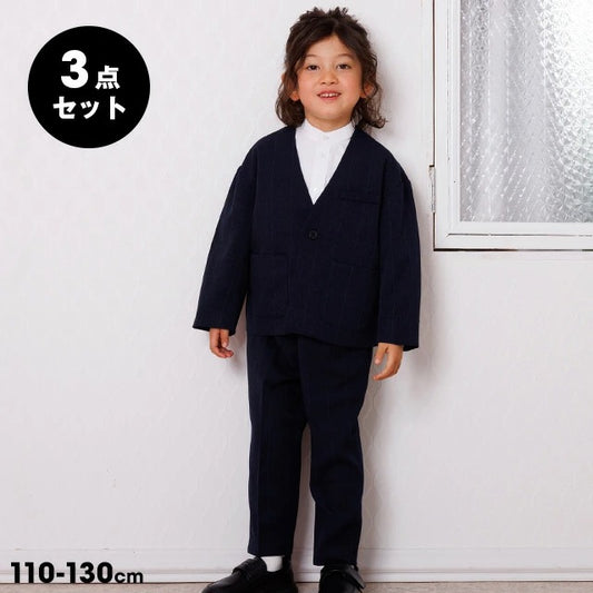 日本童裝 BDL 禮服三件套裝 100-130cm 男童款 夏季 OUTERWEAR TOPS PANTS 面試/宴會/表演