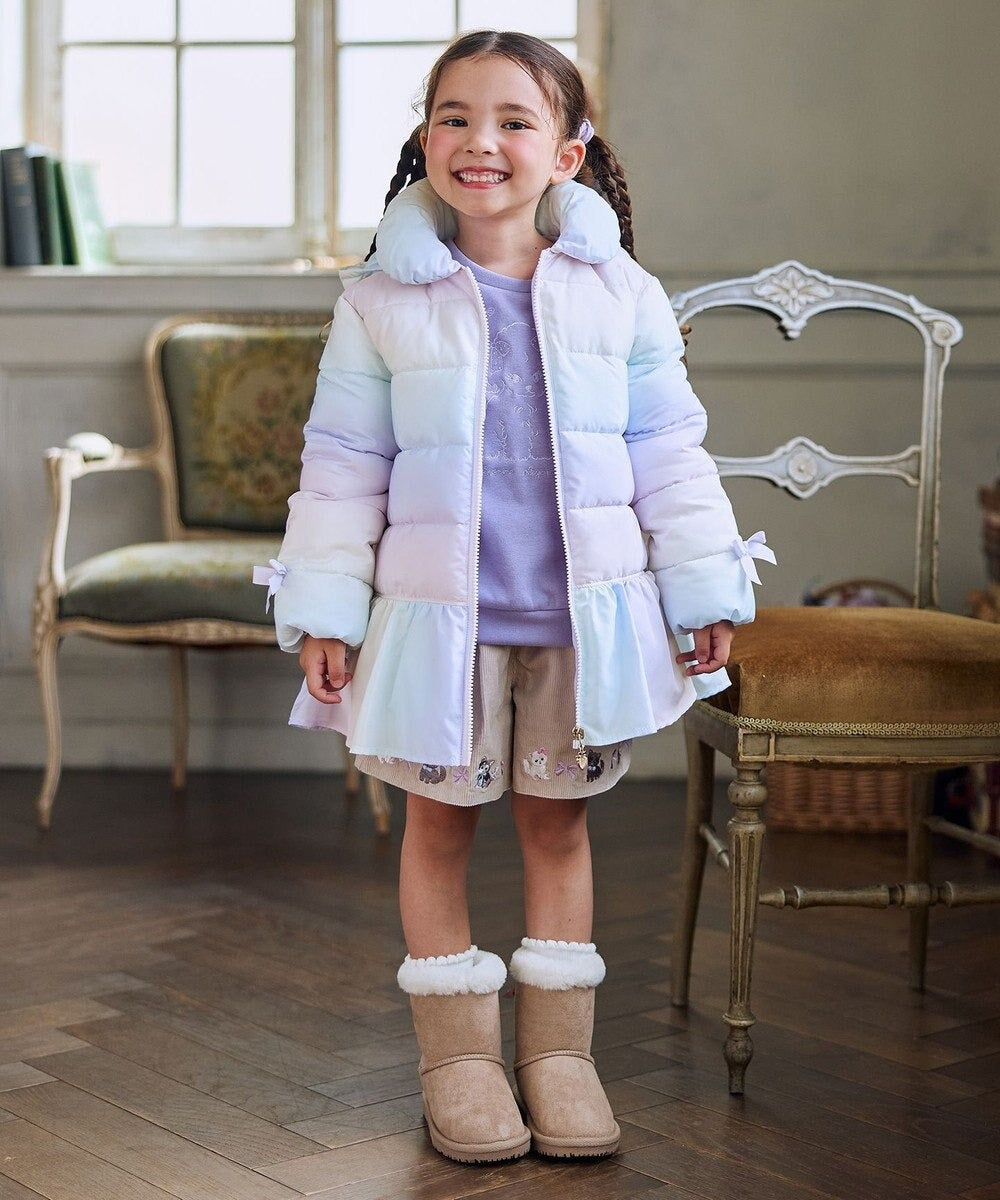 日本童裝 aF#a325 貓咪刺繡燈芯絨短褲 110-160cm 女童款 冬季 PANTS