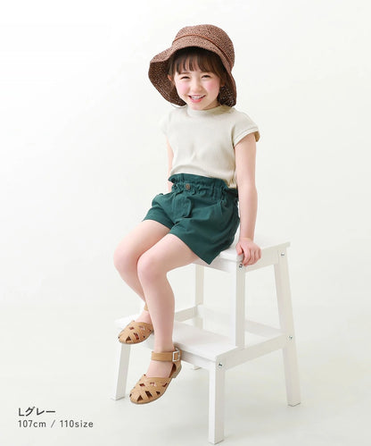 日本童裝 dev!rock 法式袖羅紋短袖上衣 100-160cm 女童款 夏季 TOPS