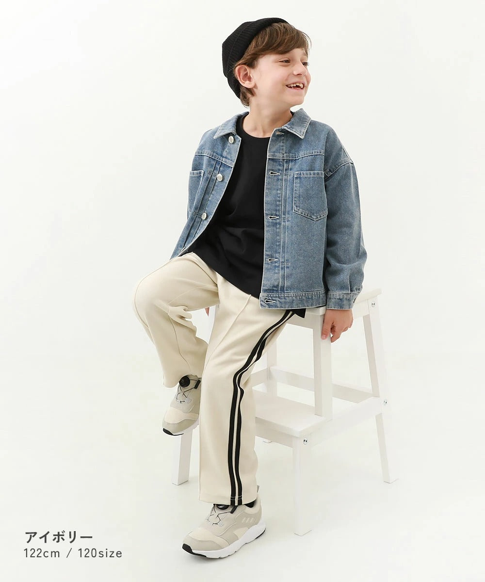 日本童裝 dev!rock 側條紋長褲 100-160cm 男童款/女童款 PANTS 春季