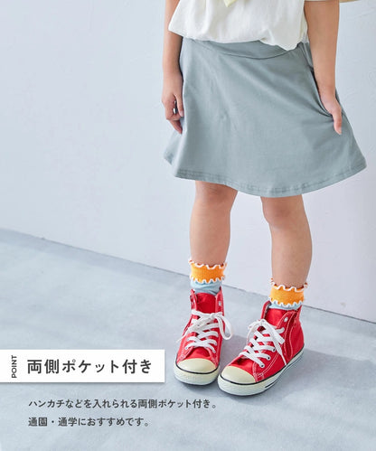 日本童裝 dev!rock 彩色純色兒童短裙 80-160cm 女童款 夏季SKIRTS