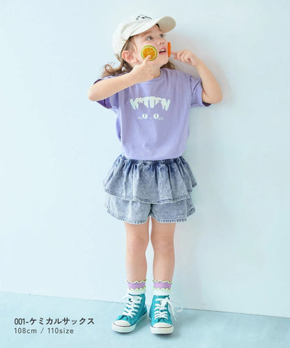 日本童裝 dev!rock 蛋糕層疊牛仔裙褲 100-160cm 女童款 PANTS 夏季