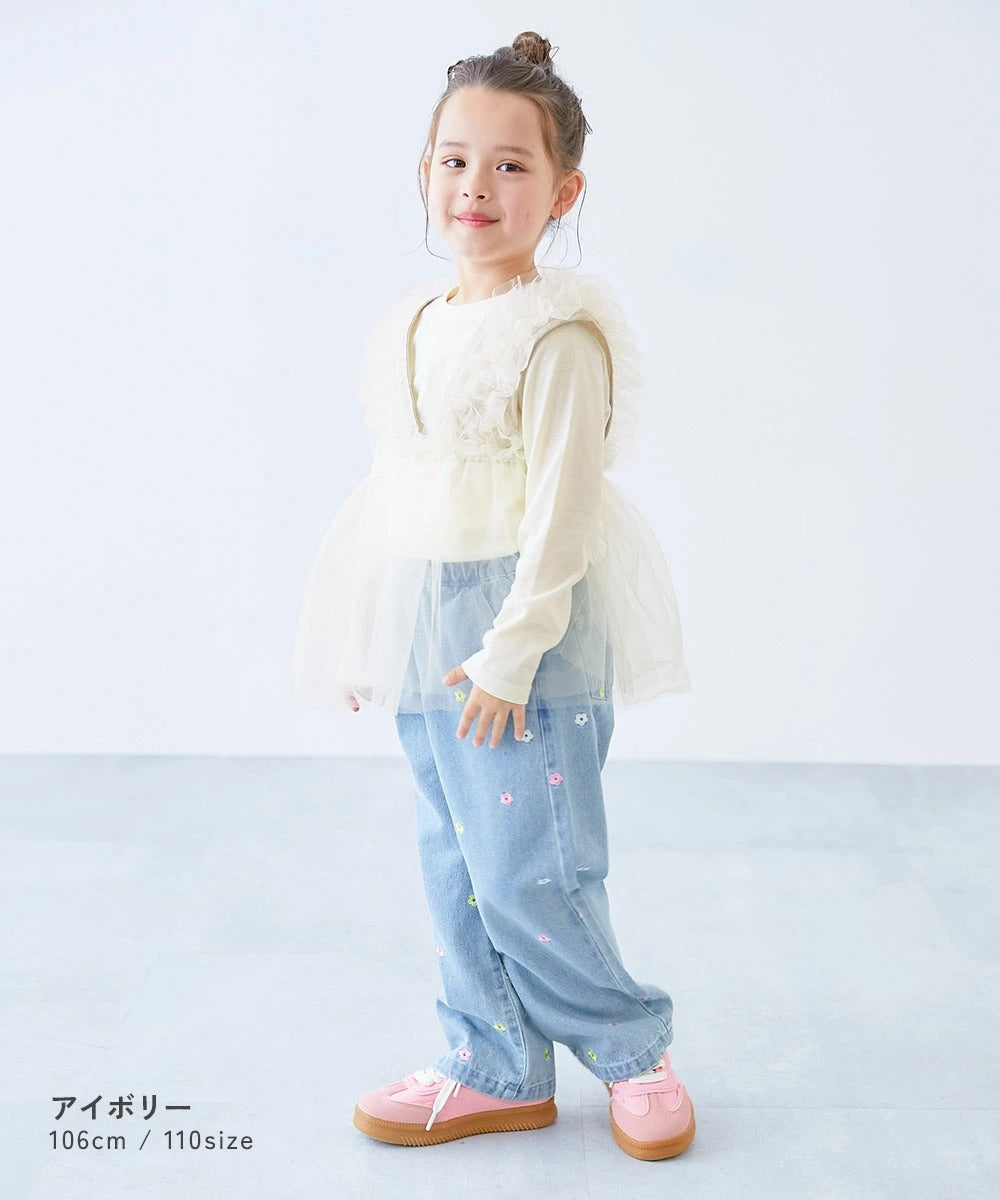 日本童裝 dev!rock 2Way 薄紗及上衣兩件套裝 100-160cm 女童款 TOPS 春季