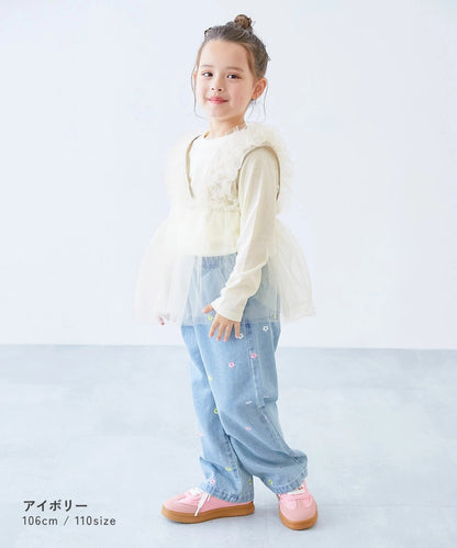 日本童裝 dev!rock 2Way 薄紗及上衣兩件套裝 100-160cm 女童款 TOPS 春季