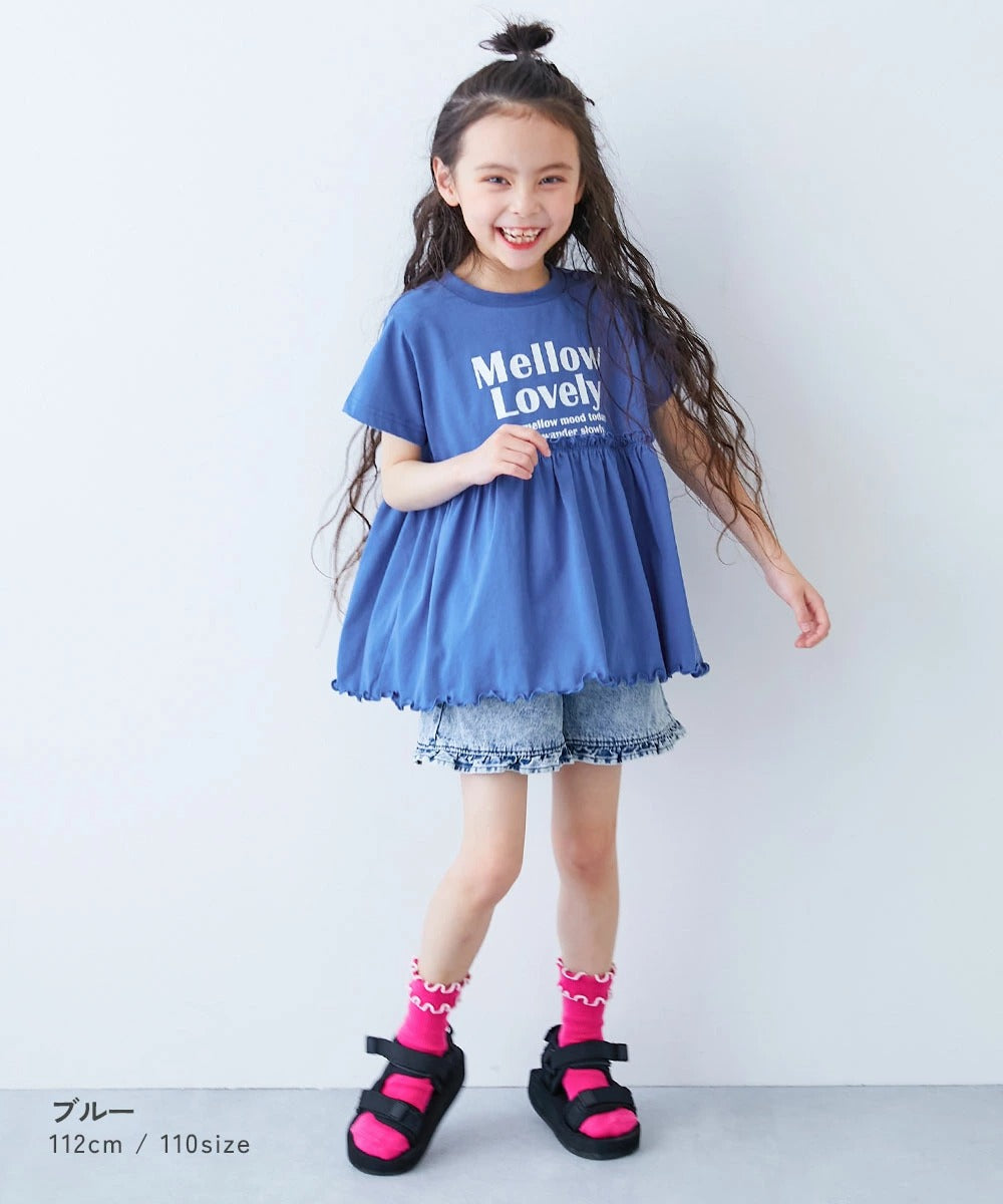 日本童裝 dev!rock A字型logo印花短袖上衣 100-160cm 女童款 夏季 TOPS