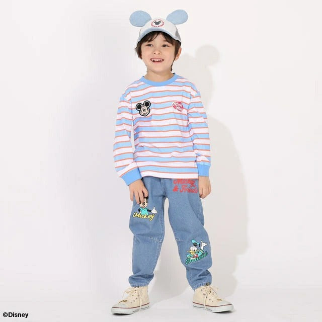 Japanese BDL x Disney parent-child print tops (80-150cm) for boys and girls (summer TOPS) 