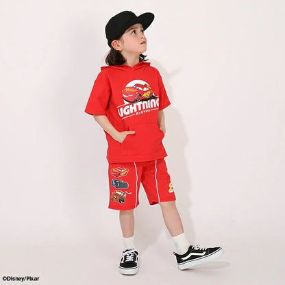 日本童裝 BDL x Disney Cars印花連帽上衣 90-130cm 男童款 夏季 TOPS
