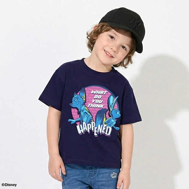 Japanese BDL x Disney parent-child print tops (80-150cm) for boys and girls (summer TOPS) 
