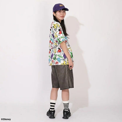 Japanese BDL x Disney parent-child print tops (80-150cm) for boys and girls (summer TOPS) 