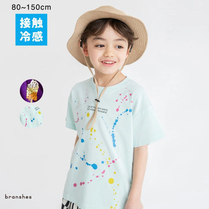 日本童裝 Branshes 接觸冷感 印花短袖上衣 80-150cm 男童款 夏季 TOPS