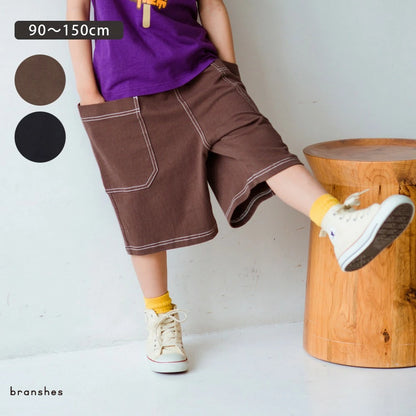 日本童裝 Branshes 吸汗速乾 拼接工裝短褲 90-150cm 男童款 夏季 PANTS