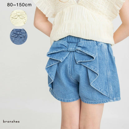 日本童裝 Branshes 蝴蝶結繫帶短褲 80-150cm 女童款 夏季 PANTS