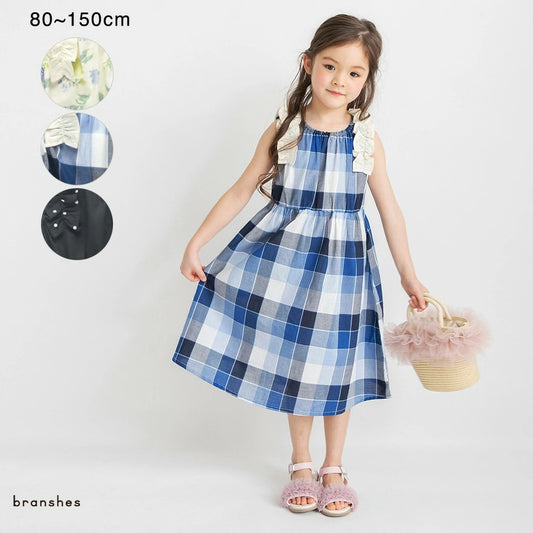 日本童裝 Branshes 荷葉邊連身裙 80-150cm 女童款 夏季 DRESSES