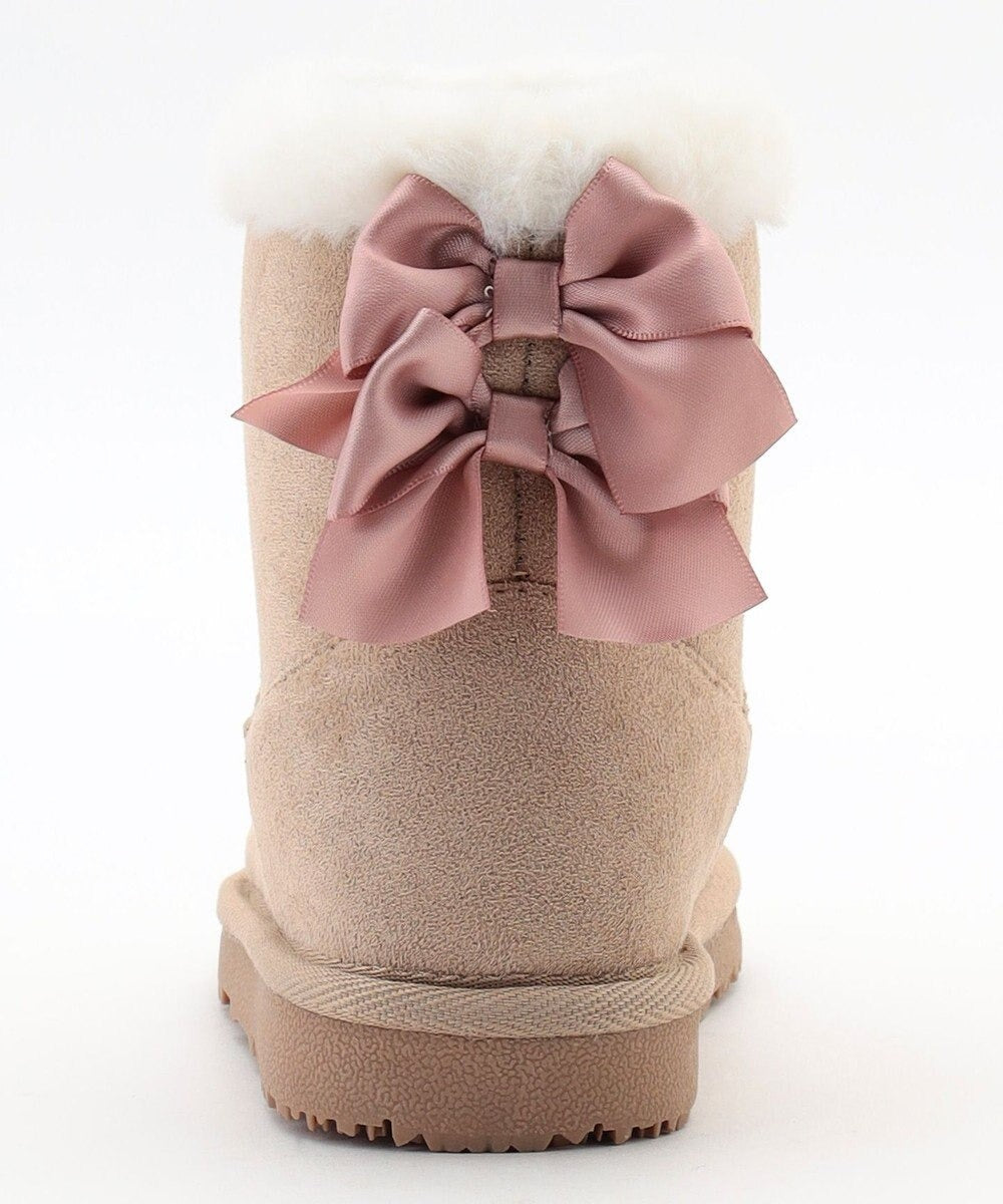 日本直送 aF#a325 蝴蝶結裝飾毛毛雪靴 16-22cm 鞋系列 其他品牌