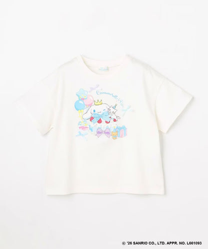 日本童裝 aF#a325 x Sanrio Cinnamoroll 印花上衣 100-150cm 女童款 夏季 TOPS