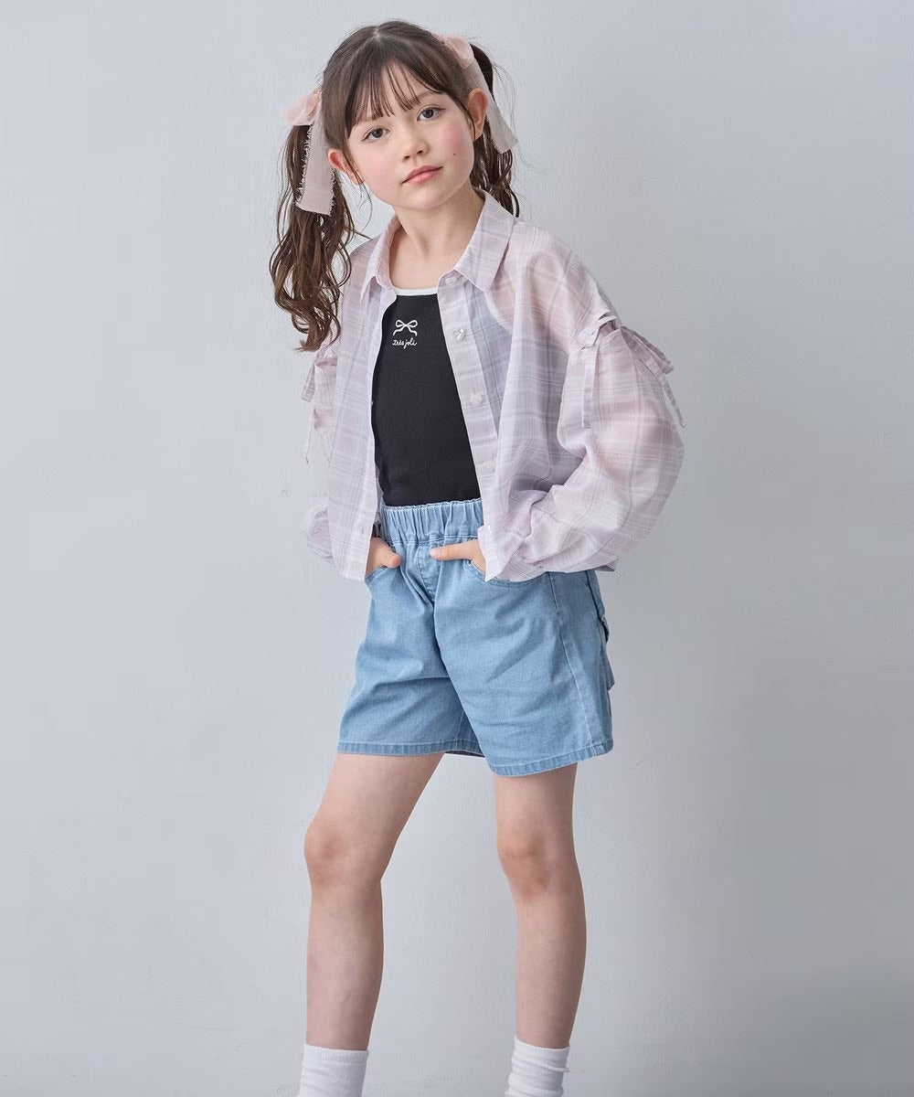 日本童裝 aF#a325 後蝴蝶結短褲 110-160cm 女童款 夏季 PANTS