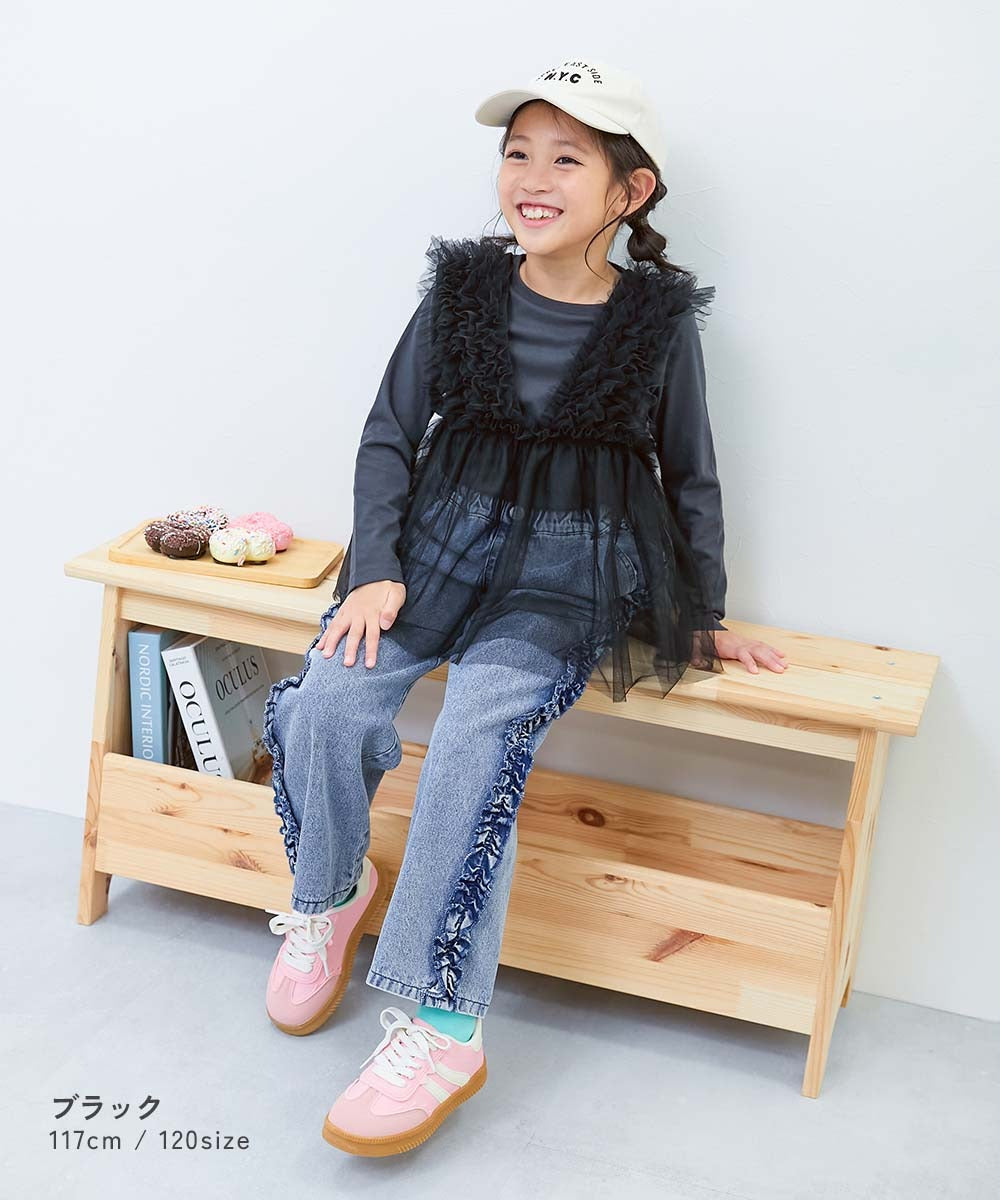 日本童裝 dev!rock 2Way 薄紗及上衣兩件套裝 100-160cm 女童款 TOPS 春季