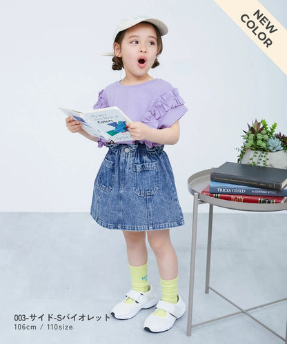 日本童裝 dev!rock 荷葉邊上衣 100-160cm 女童款 夏季 TOPS