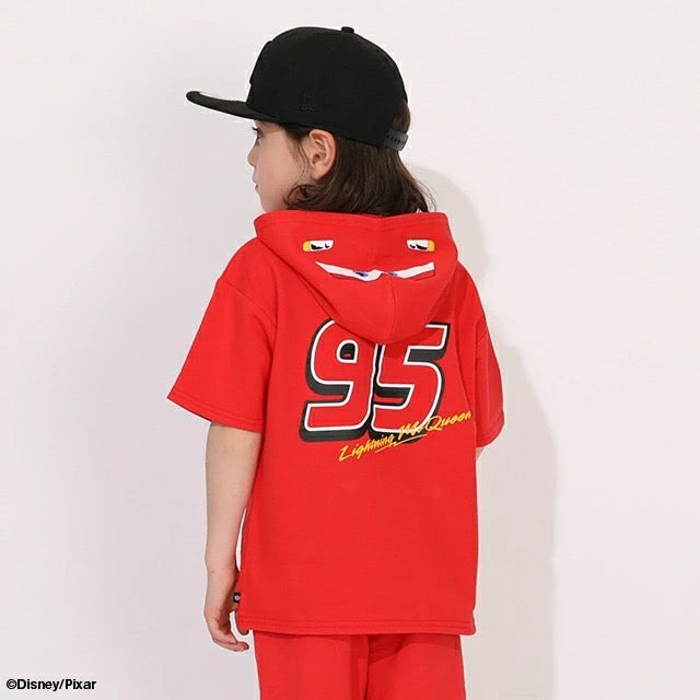 日本童裝 BDL x Disney Cars印花連帽上衣 90-130cm 男童款 夏季 TOPS