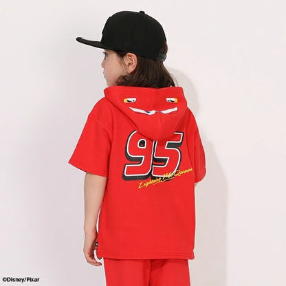 日本童裝 BDL x Disney Cars印花連帽上衣 90-130cm 男童款 夏季 TOPS