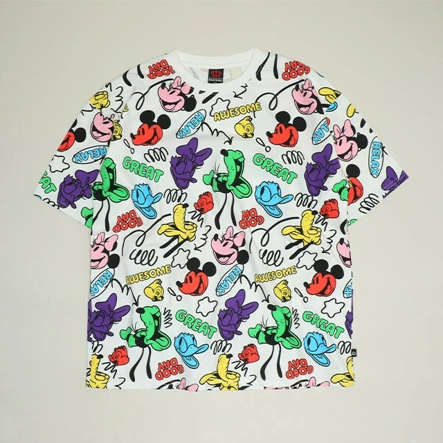 Japanese BDL x Disney parent-child print tops (80-150cm) for boys and girls (summer TOPS) 