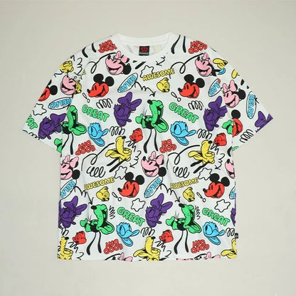 Japanese BDL x Disney parent-child print tops (80-150cm) for boys and girls (summer TOPS) 