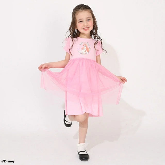 日本童裝 BDL x Disney Princess拼接網紗連身裙 90-130cm 女童款 夏季 DRESSES