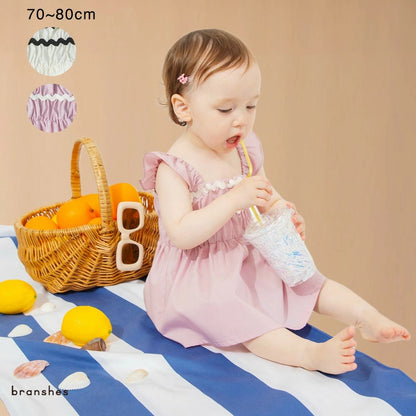 日本童裝 Branshes 吊帶連衣 70-80cm 女童款 初生嬰兒 夏季 Jumpsuit