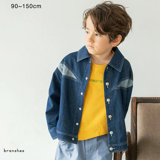 日本童裝 Branshes 輕便牛仔外套 90-150cm 男童款 夏季 OUTERWEAR