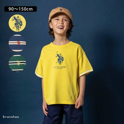 日本童裝 Branshes 【U.S. POLO ASSN.】珠地短袖上衣 90-150cm 男童款 夏季 TOPS