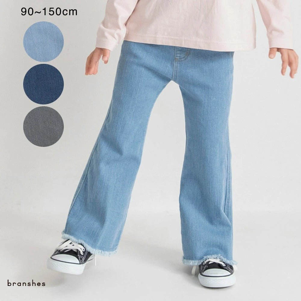 日本童裝 Branshes 流蘇喇叭牛仔褲 90-150cm 女童款 夏季 PANTS