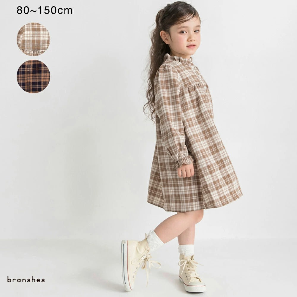 日本童裝 Branshes 格紋連身裙 80-150cm 女童款 夏季 DRESSES