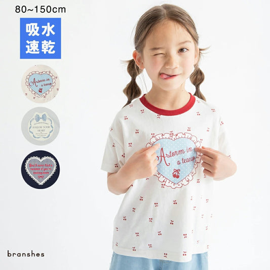 日本童裝 Branshes 吸水速乾 印花上衣 80-150cm 女童款 初生嬰兒 夏季 TOPS