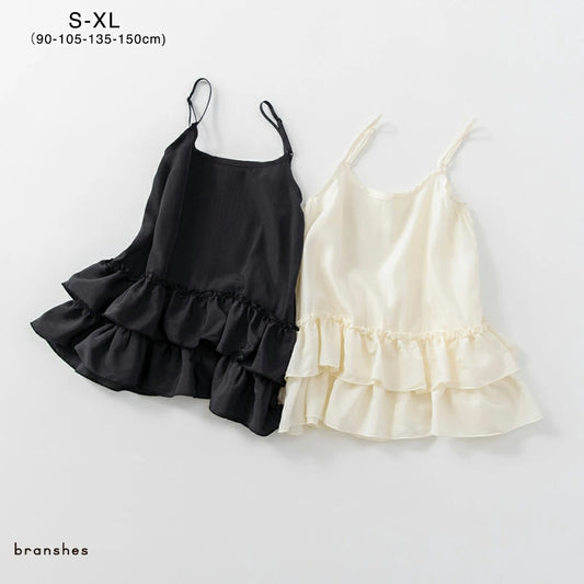 日本童裝 Branshes 百搭荷葉邊吊帶背心 90-150cm 女童款 夏季 TOPS