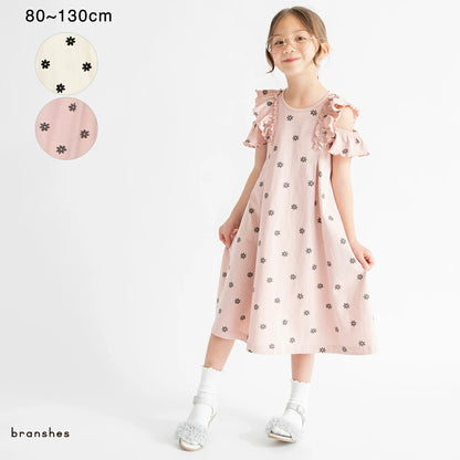 日本童裝 Branshes 露肩連身裙 80-130cm 女童款 夏季 DRESSES