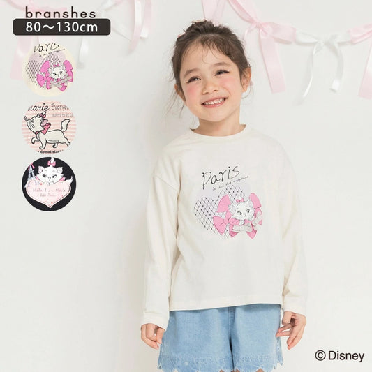日本童裝 Branshes x Disney Marie印花上衣 80-130cm 女童款 夏季 TOPS