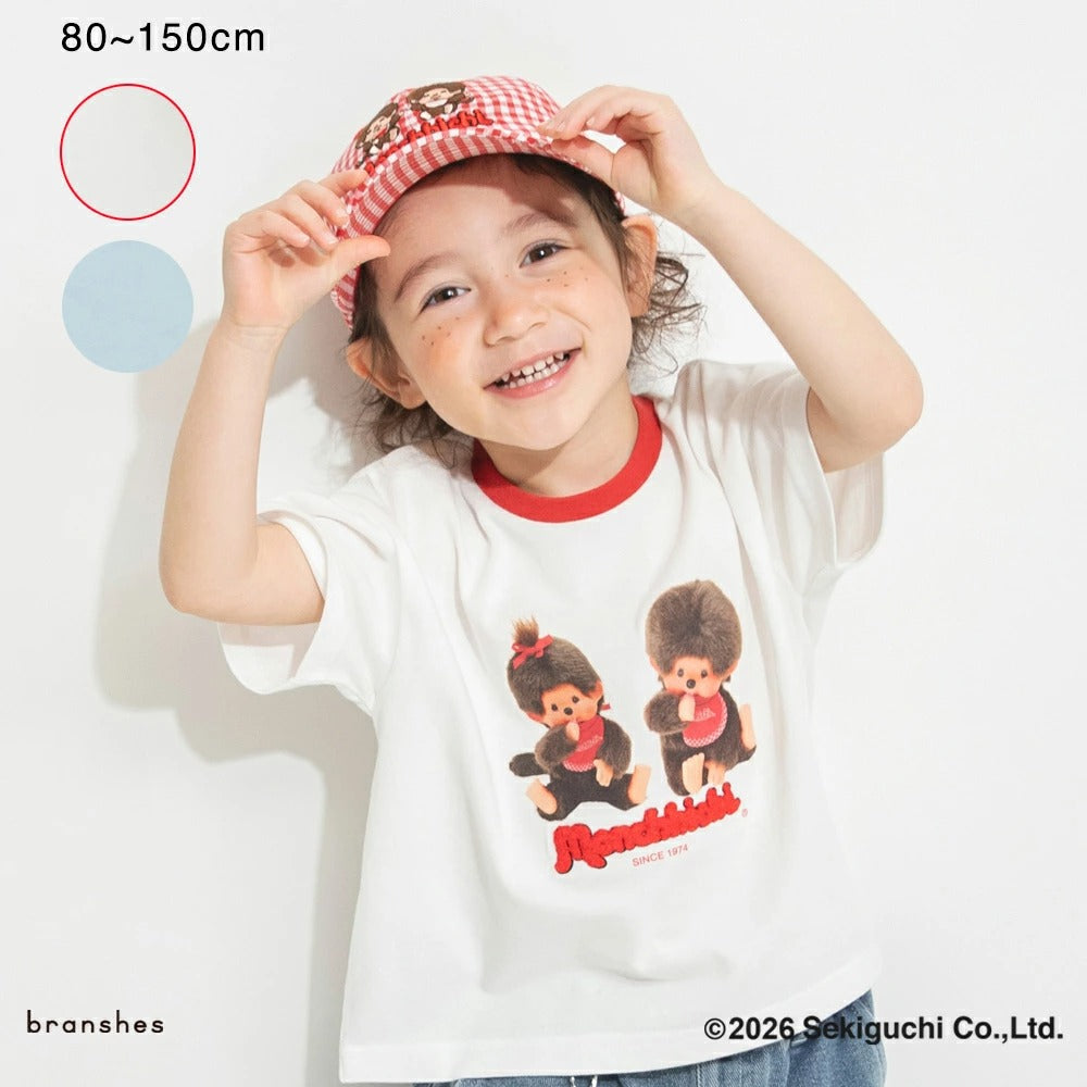 日本童裝 Branshes x monchhichi 印花上衣 80-150cm 男童款/女童款 夏季 TOPS