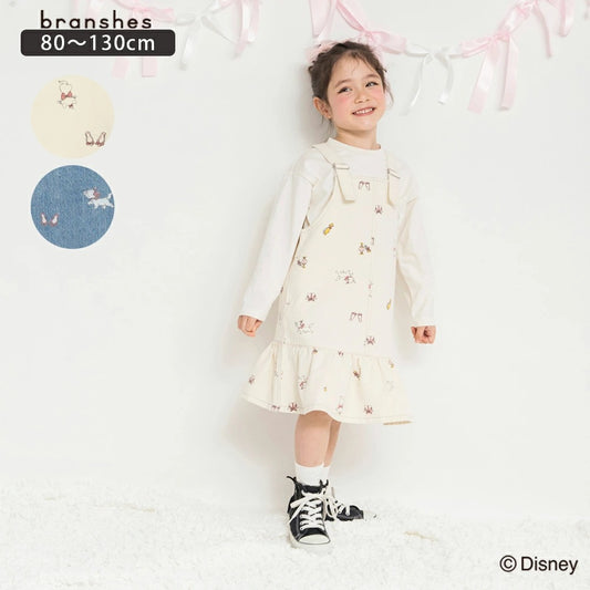 日本童裝 Branshes x Disney Marie印花吊帶連身裙 80-130cm 女童款 夏季 DRESSES