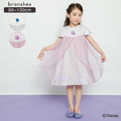 日本童裝 Branshes x Disney Frozen 薄紗拼接連身裙 90-130cm 女童款 夏季 DRESSES