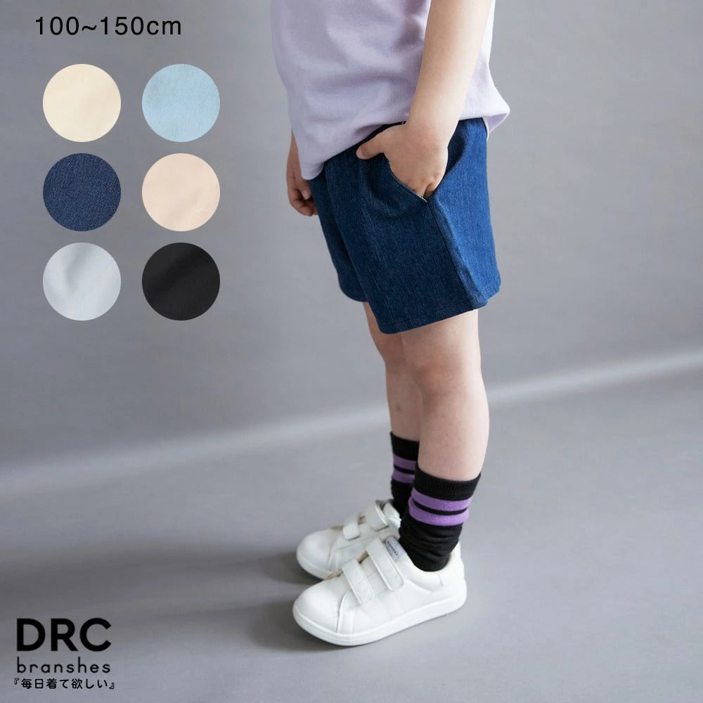 日本童裝 Branshes 純色牛仔短褲 100-150cm 女童款 夏季 PANTS
