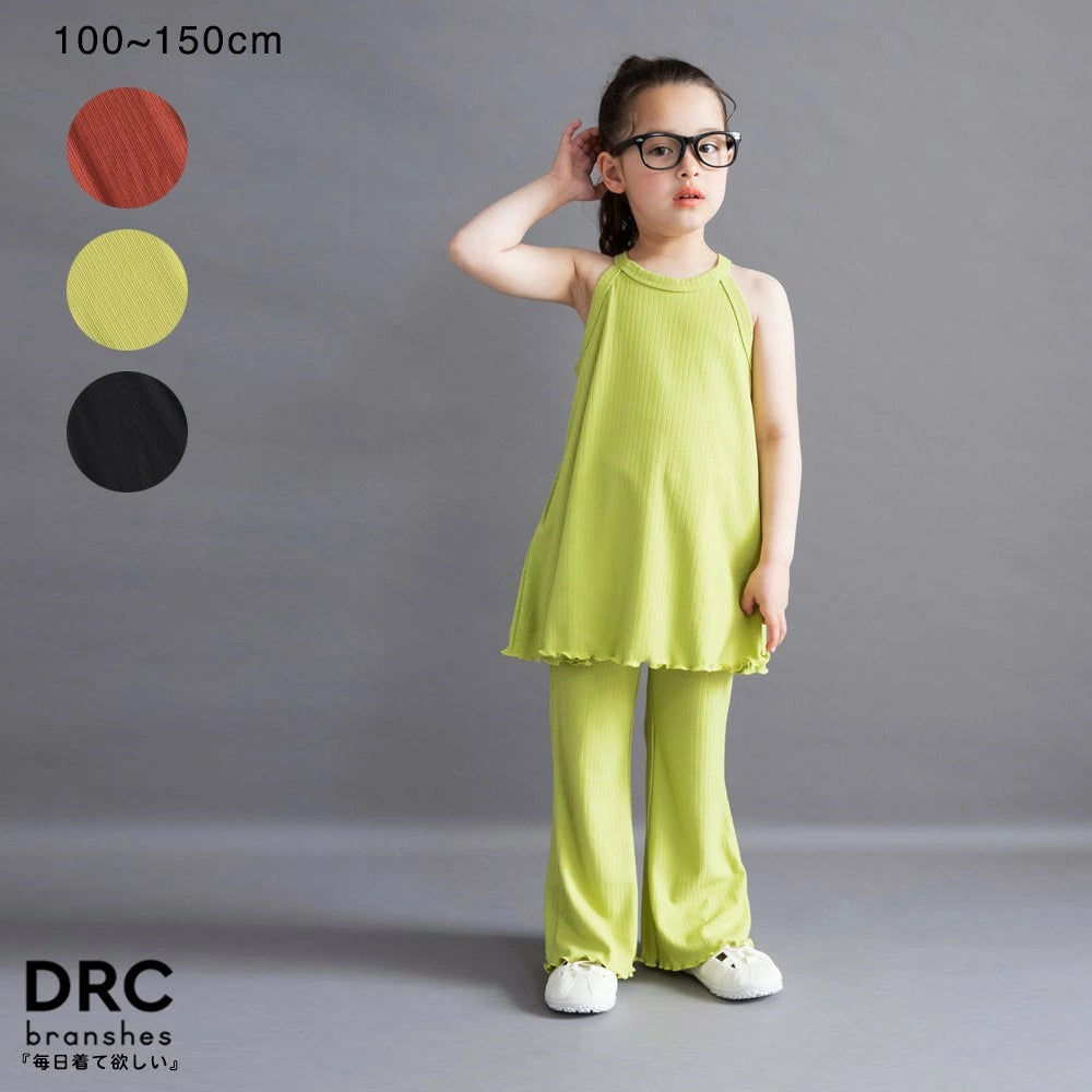 日本童裝 Branshes 喇叭吊帶背心+長褲套裝 100-150cm 女童款 夏季 TOPS PANTS