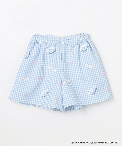 日本童裝 aF#a325 x Sanrio Cinnamoroll 刺繡圖案短褲 100-150cm 女童款 夏季 PANTS