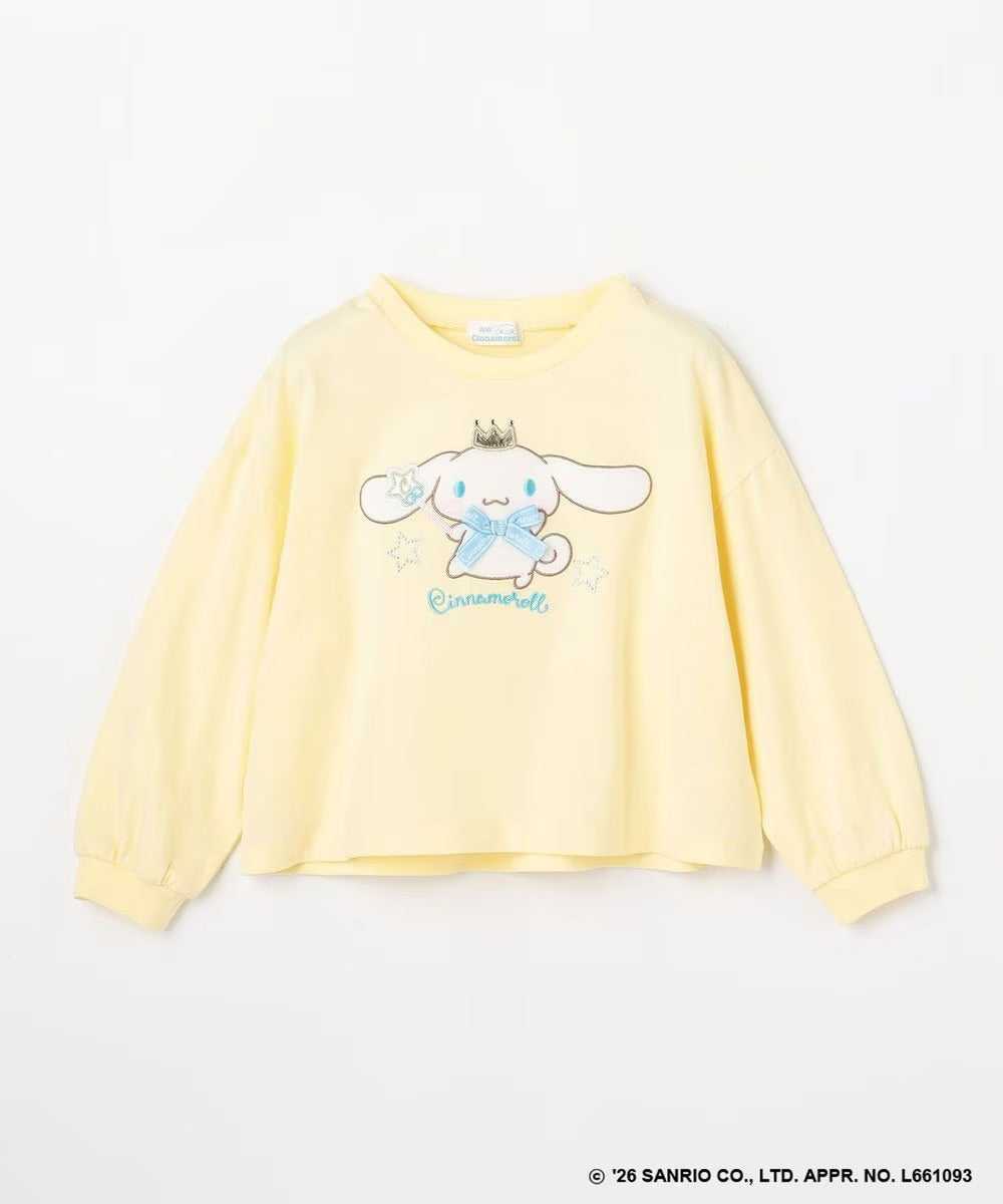 日本童裝 aF#a325 x Sanrio Cinnamoroll 印花上衣 100-150cm 女童款 夏季 TOPS
