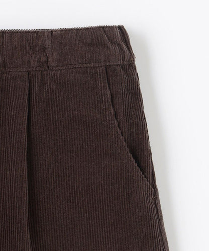 日本童裝 aF#a325 貓咪刺繡燈芯絨短褲 110-160cm 女童款 冬季 PANTS